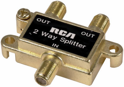 TRUE VALUE VH47R RCA 2-Way Coaxial Cable Splitter 75 Ohm