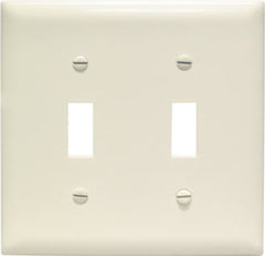 True Value TP2LACC30 Pass & Seymour - Legrand Almond 2-Toggle Opening Nylon Wall Plate