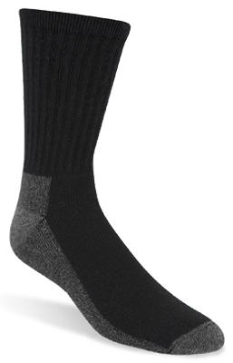 True Value S1221-052-XL Wigwam Crew Socks, Odor Guard, Black, Men's XL, 3-Pk.