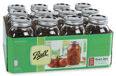 True Value 62000 Ball Regular Mason Jars With Closures Qt. 12-Pk