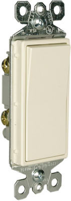 TRUE VALUE TM870LACC10 Pass & Seymour - Legrand Single Pole Decorator Switch 15A 120/277V Almond