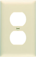 True Value TP8ICC100 Wall Plate, Duplex Outlet, Ivory Nylon