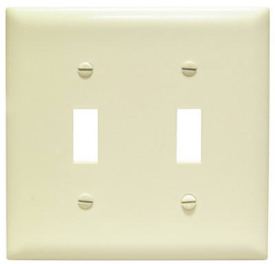 True Value TP2ICC30 Pass & Seymour - Legrand Ivory 2-Toggle Nylon Wall Plate