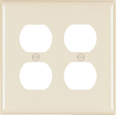 TRUE VALUE TP82LACC30 Pass & Seymour - Legrand Light Almond 2-Duplex Nylon Wall Plate