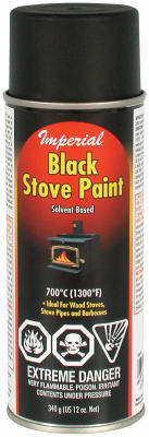 TRUE VALUE KK0197 12-oz. Matte Black Hi-Temperature Spray Paint