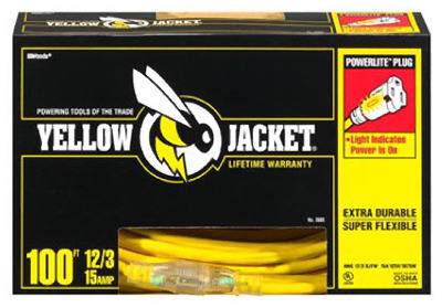 True Value 2885 Yellow Jacket 100-Ft 15A 12 Gauge Extension Cord