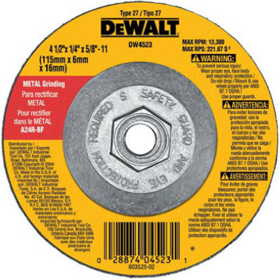 True Value DW4523 4.5-Inch General-Purpose Metal-Grinding Wheel