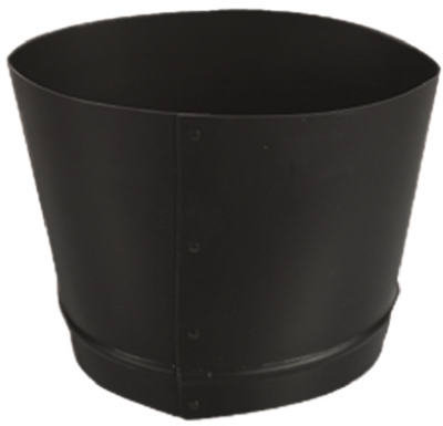 TRUE VALUE BM0039 Imperial Black Stove Pipe Reducer 24-Ga. 7-In. Oval x 6-In.