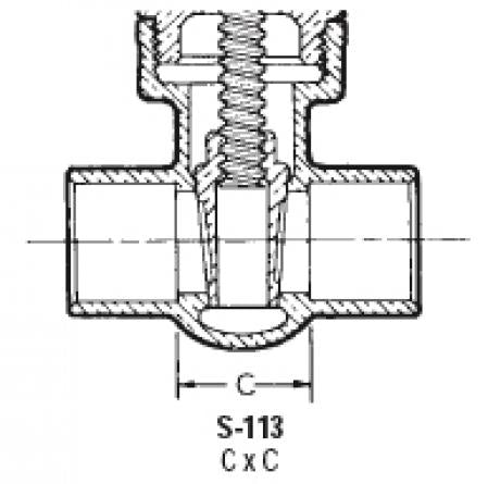 NIBCO NL0J00A T113 1 Threaded Bronze Gate Valve 125SWP/200CWP