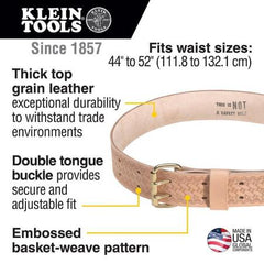 Klein Tools 5415XL Heavy Duty Embossed Tool Belt X-Large