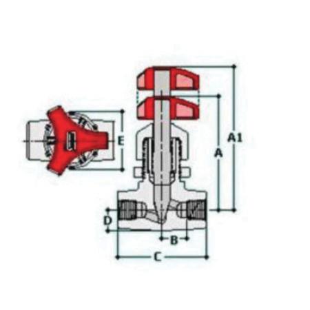 Spears 5591-005PSR 1/2 PP Globe Pattern Needle Valve SR/Thread