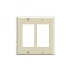 Leviton 80409-I Decora Electrical Wall Plate Standard Size 2 Gang Ivory