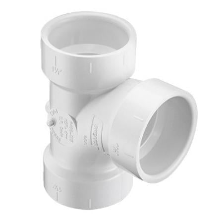 Spears P400-015 PVC-DWV Sanitary Tee HubxHubxHub