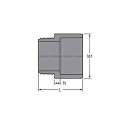 Spears 836-010BC 1 PVC Male Adapter MPTXSOC SCH80