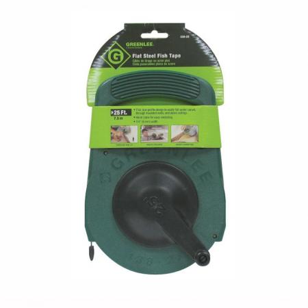 Greenlee 438-2X 1/4 x 0.03 x 25ft Steel Crank Handle Winder Case Fish Tape