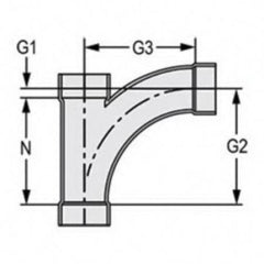 Spears P501-040 | 4 PVC DWV Combination Wye and 1/8 Bend Hub