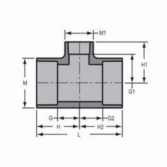 Spears 801-287C C80212X12T CPVC80 2-1/2X1/2 TEE PART# 801-287C