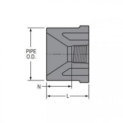 Spears 838-210BC 1-1/2X3/4 PVC RED BUSH SPIGOTXFPT SCH80