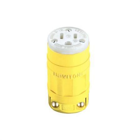 Leviton 1547 Connector BL STR 125VAC 15A 2 3 Yel Indl