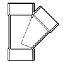Spears P600-120 12 PVC DWV Wye HubxHubxHub