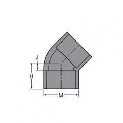 Spears 817-020BC 2 PVC 45 ELL SOC SCH80