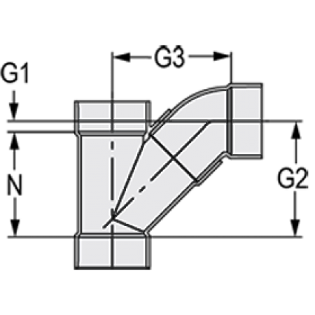 Spears P503-060 6 PVC DWV Combo Wye and 1/8 Bend 2 Piece