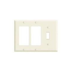 Leviton 80431-T Combination Wallplate Standard Size 3 Gangs Light Almond