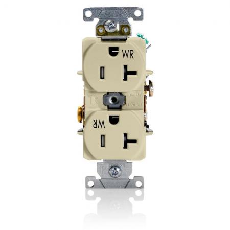 Leviton TWR20-I Nema 5-20R 20A-125V 2-Pole 3-Wire Weather Resistant Receptacle Tamper Resistant