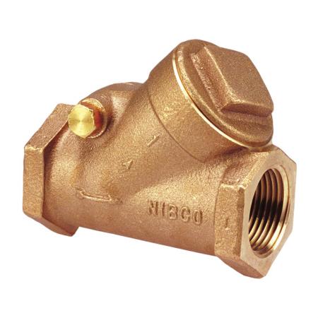 NIBCO NL8300C T453B 1.5 Inch Threaded 200 Pound Check Bronze Seat Swing Check Valve