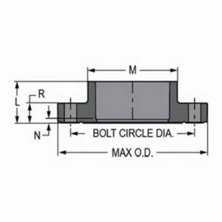 Spears 851-010C 1 CPVC ONE-PIECE FLANGE SOC CL150 150PSI