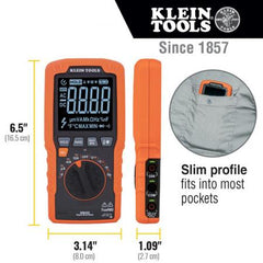 Klein Tools MM450 Slim Digital Multimeter TRMS Auto-Ranging 600V