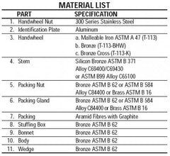 Nibco NL0J00F T-113 3 Inch FNPT 125 lb Bronze Gate Valve