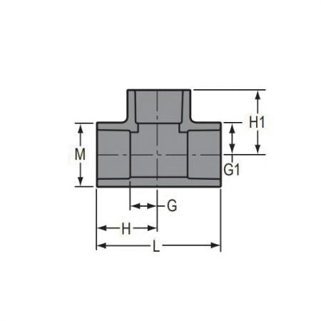 Spears 801-010BC 1 PVC TEE SOC SCH80