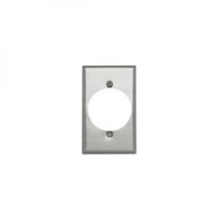 Leviton 83028 Device Receptacle Wallplate Standard Size Traditional 1-Gang Aluminum