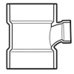 Spears P401-251C LabWaste Reducing Tee 2x2x1-1/2 Hub