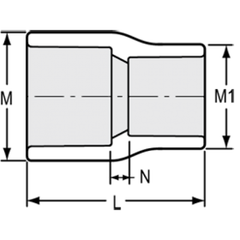 Spears 429-420 4X2 PVC Reducing Coupling Socket SCH40