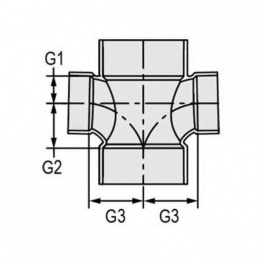 Spears P429-251 Double Sanitary Tee 2 x 1-1/2 PVC DWV