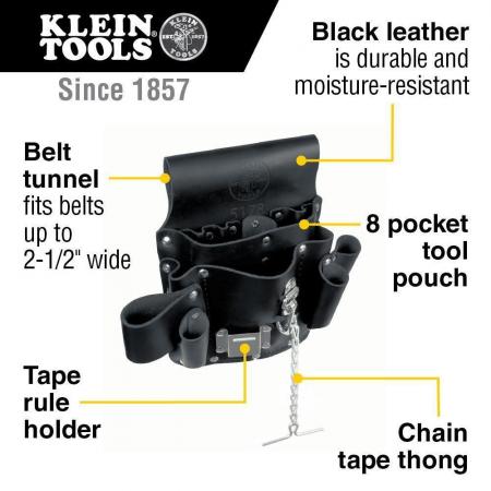 Klein Tools 5178 8-Pocket Tool Pouch Each