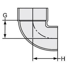 Spears P333-015 PVC DWV Vent Elbow 90-Degree 1.5 Inch