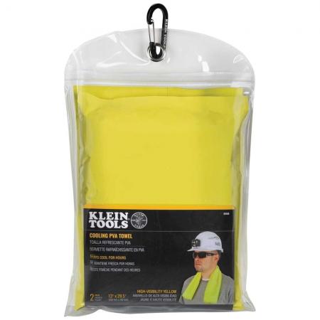 Klein Tools 60486 Cooling PVA Towel High-Visibility Yellow 2-Pack