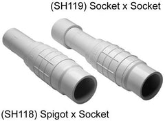 Spears SH118-07 3/4 PVC Short Repair Coupling Spigot x Socket