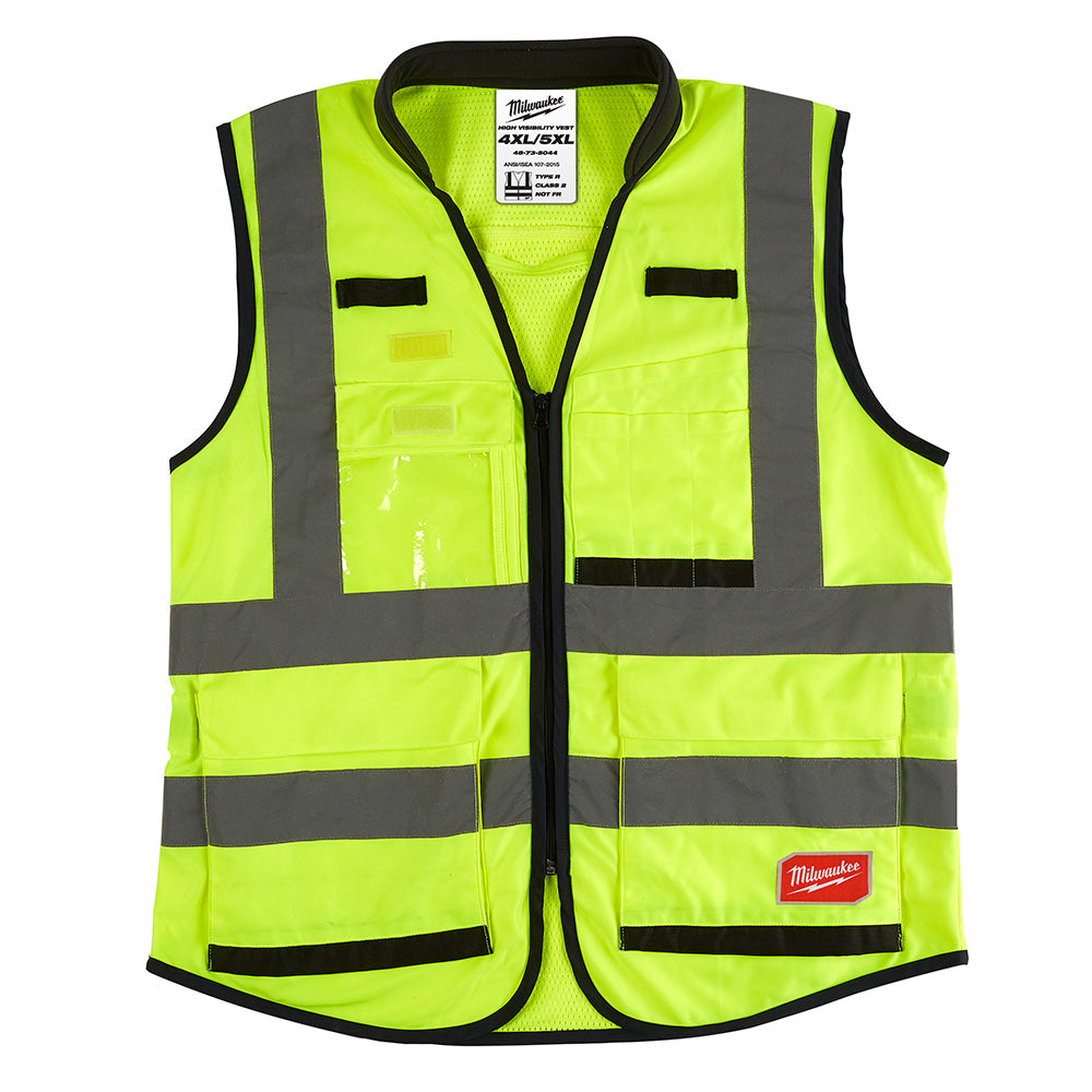 Milwaukee 48-73-5044 Class 2 High Visibility Yellow Performance Safety Vest - 4X/5X