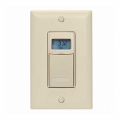 Intermatic EI400C 120 to 277 VAC 12 to 28 VDC 20 Amp 1-Pole 3-Way Ivory Digital Auto-Off In-Wall Timer