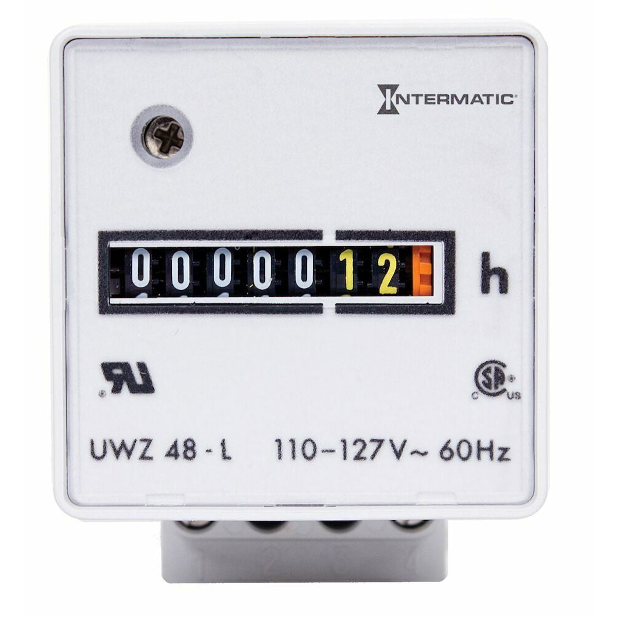 Intermatic UWZ48-24U AC Hour Meter 24V 60Hz 1VA Surface Mount