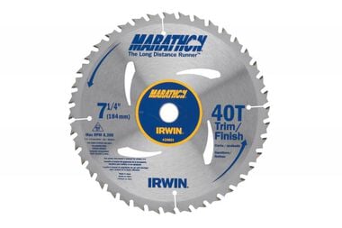 Irwin 24031 7-1/4X5/8 40T Marathon Saw Blade