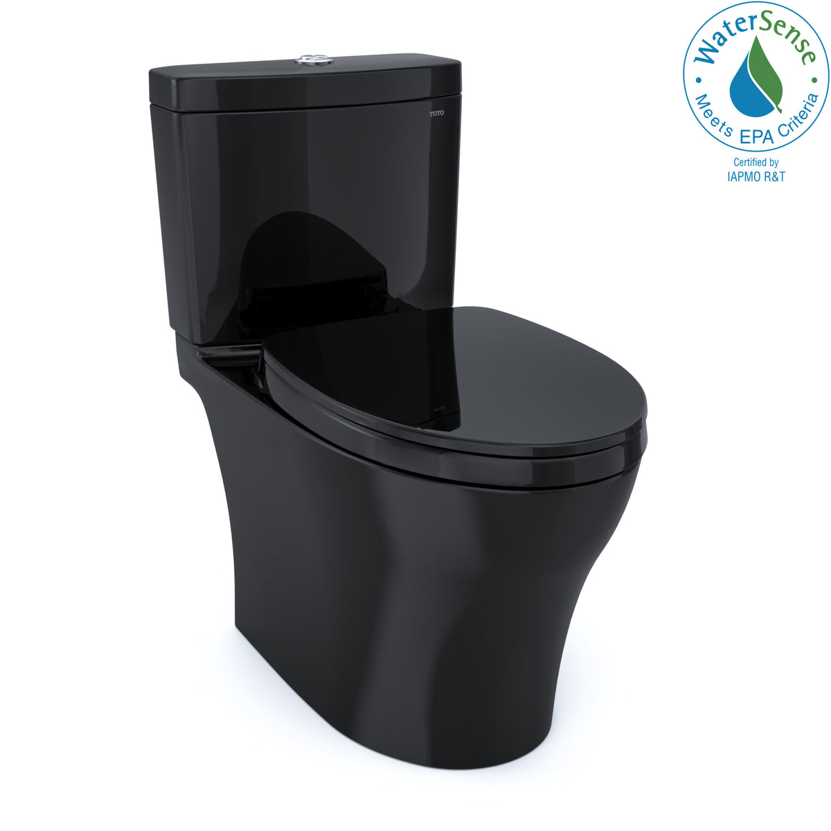 Toto MS446124CEMFN#51 Aquia IV Two-Piece Elongated Dual Flush Toilet Ebony