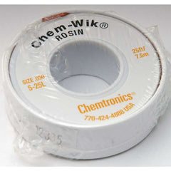 Chemtronics 5-25L Chem-Wik Rosin Activated Desoldering Braid, 0.050 x 25' Replacement MPN: CHE5-25L