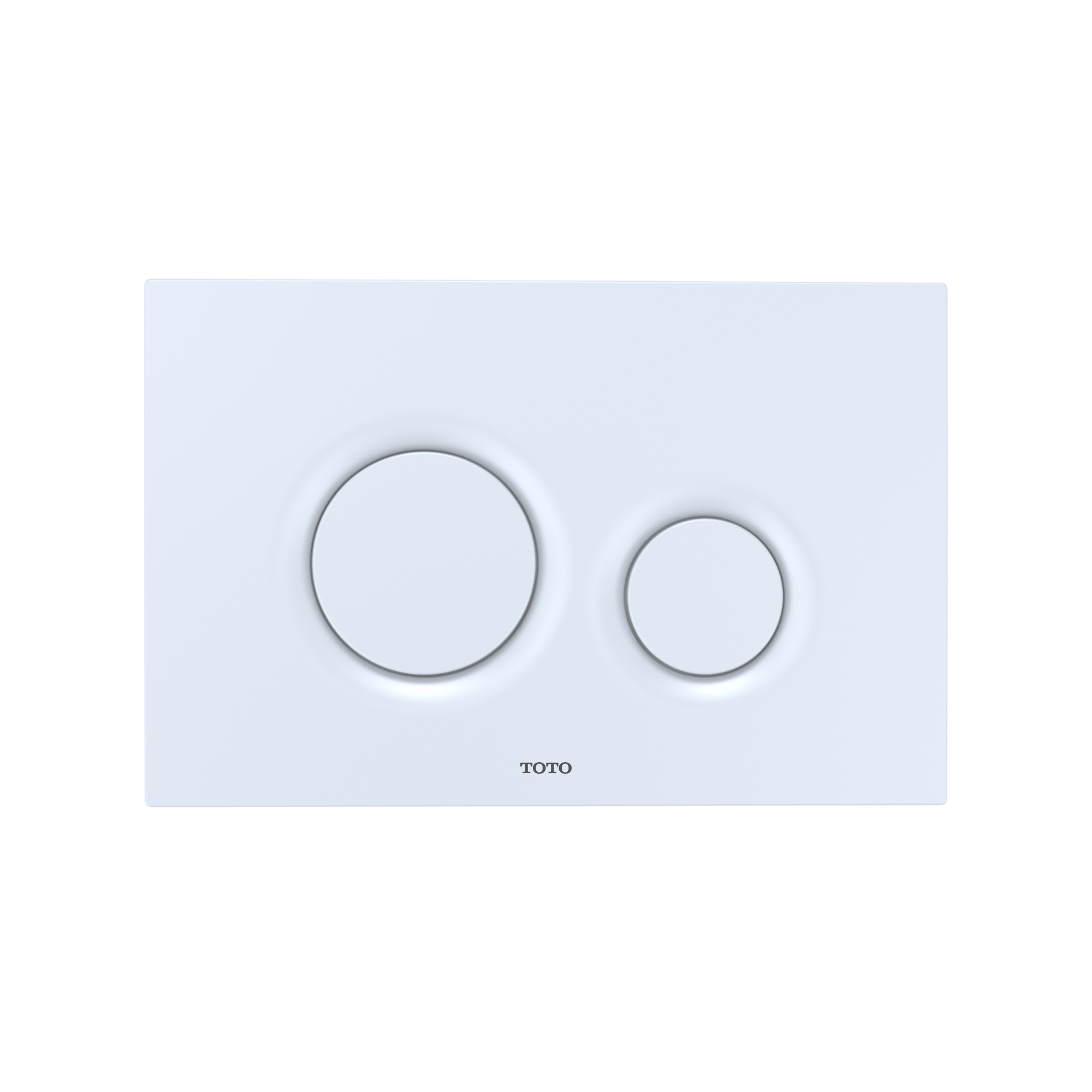 TOTO YT930#WH Dual Button Push Plate With Round Buttons For In Wall Tank Systems White Matte