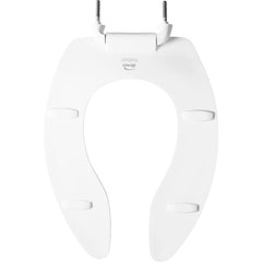 Bemis 3155CT-000 Elongated Open Front Toilet Seat with STA-TITE Commercial Fastening System