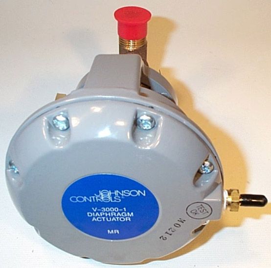 Johnson Controls V-3766-1001 Pneumatic Valve Actuator, Flare Connection, 3 to 6 Psi Spring Range, 1 Cv